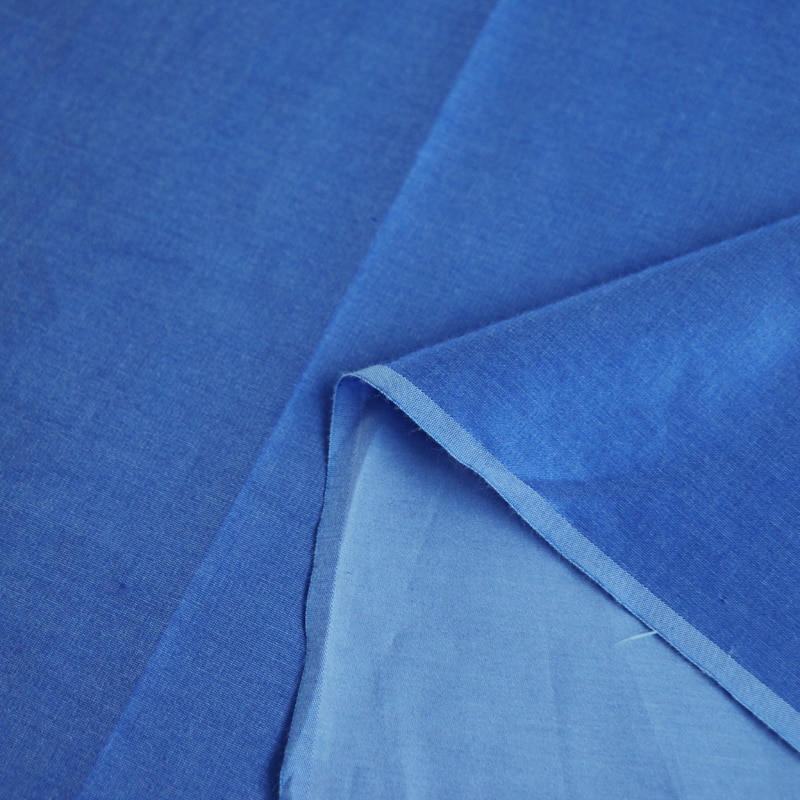 100cm*137cm heavy silk cotton fabric royal blue dress gown bedding textile natural