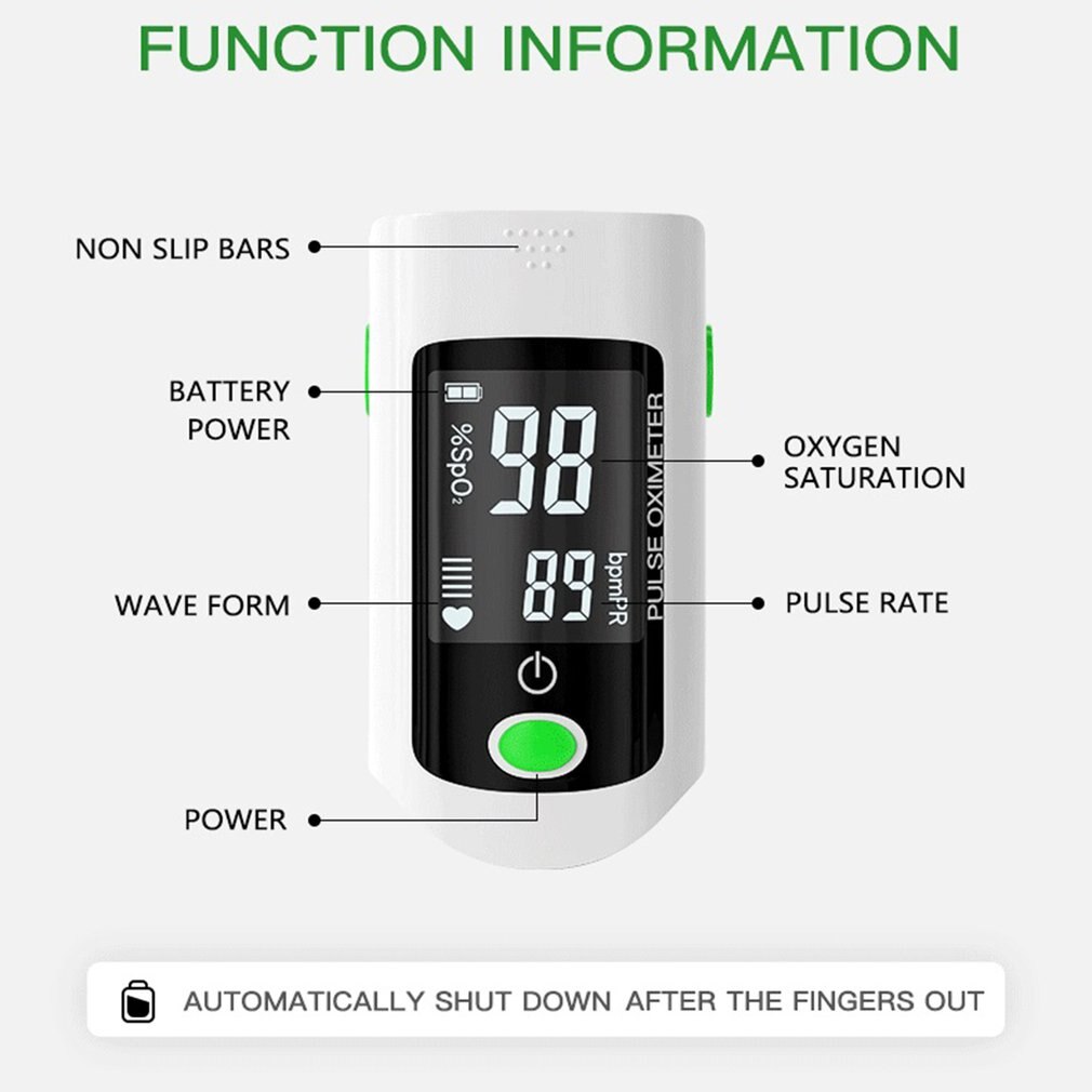 Digital Finger-Clip Pulse Oximeter Blood Oxygen A Finger Portable Meter Health Oximeter Finger Pulse Oximeter