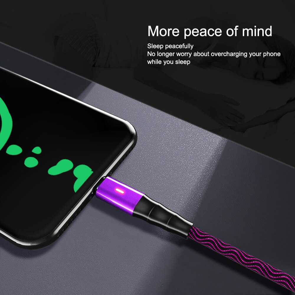 Kabel danych 3A typu C mikro USB pleciony nylonowy sprytny moc wyłączony szybki kabel ładujący robić telefonu komórkowego z systemem android
