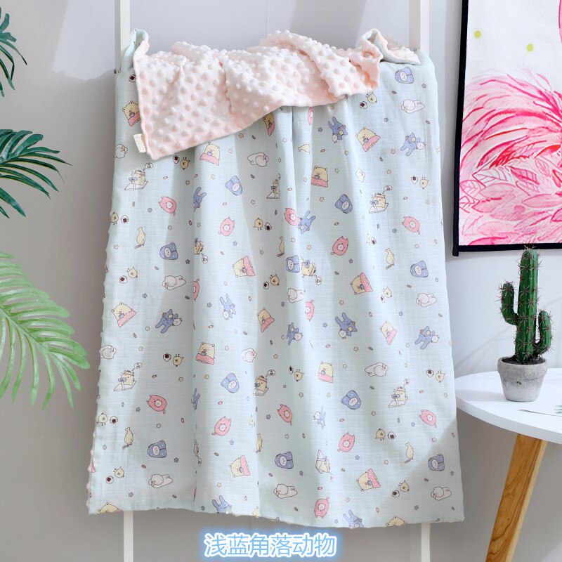 Elinfant – couverture d&#39;emmaillotage en mousseline, 70x110cm, 1 pièce, pour bébé, douce et chaude, lavable, confort,: Corner animal