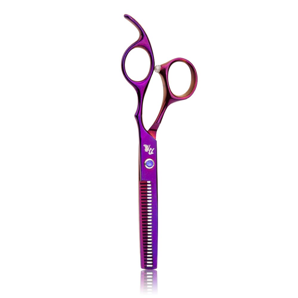 Hair Scissors 6.0 Hairdressing Scissors Thinning Barber Scissor Set Hair Cutting Scissors hair scissors hairdresser: Purple thining 1pc