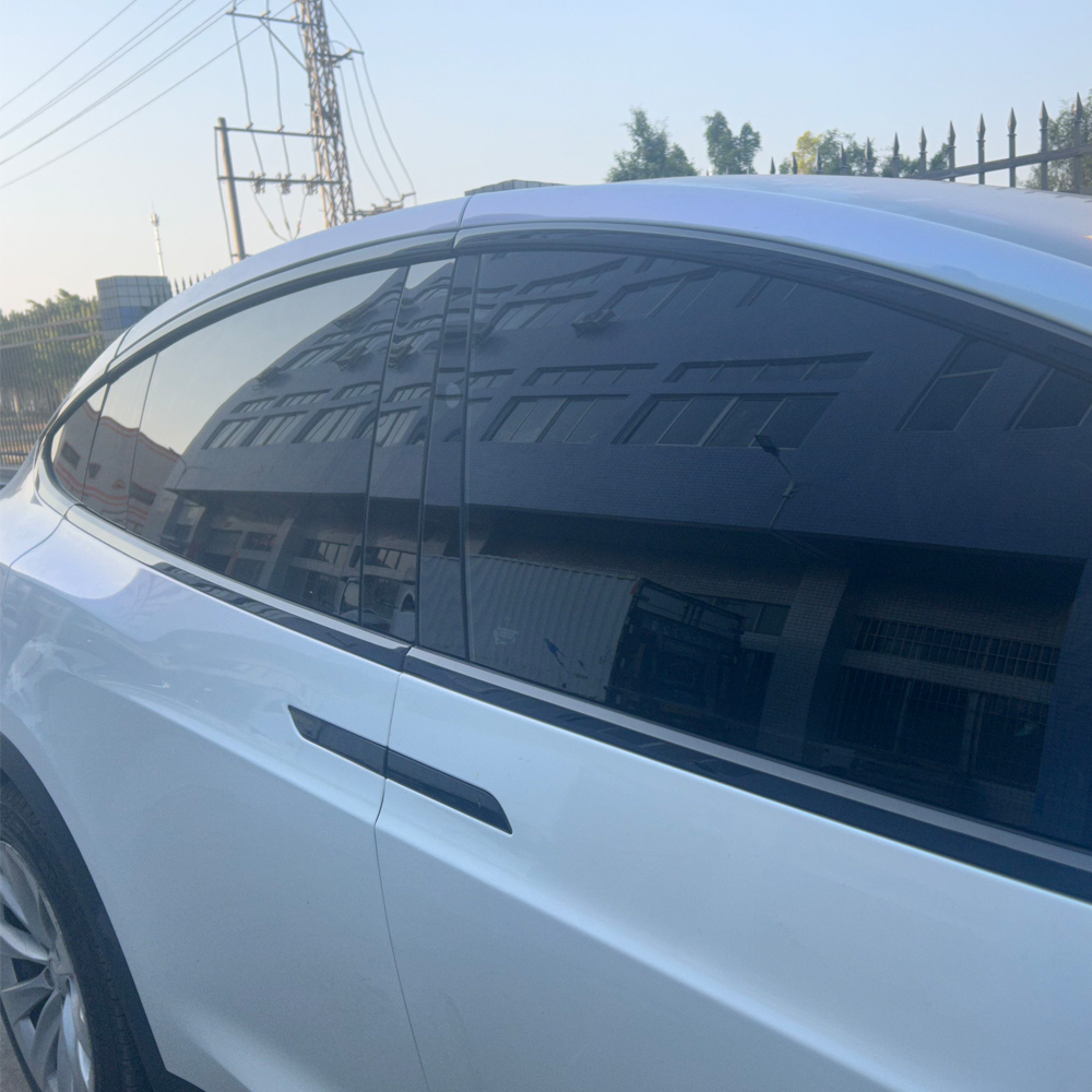 Pour Tesla modèle X SUV fenêtre Chrome supprimer occultant ABC piliers autocollants noirs brillants