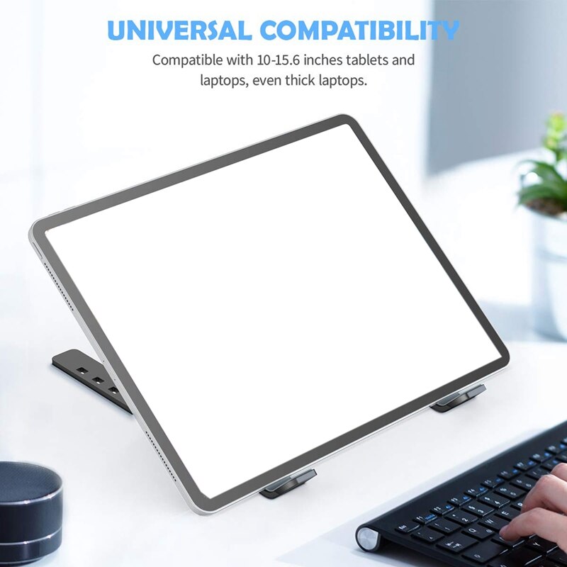 Laptop Tablet Computer Bracket, Universal Light Adjustable Foldable Portable Laptop Stand
