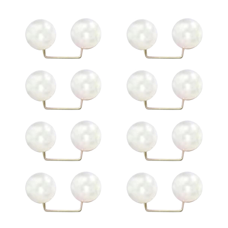 8 SZT. Szpilki robić sukienki w talii, kołnierzyk, perła, antypoślizgowe agrafki, broszka robić sukienki, dekoracja, regulacja szalika, moda: czarny