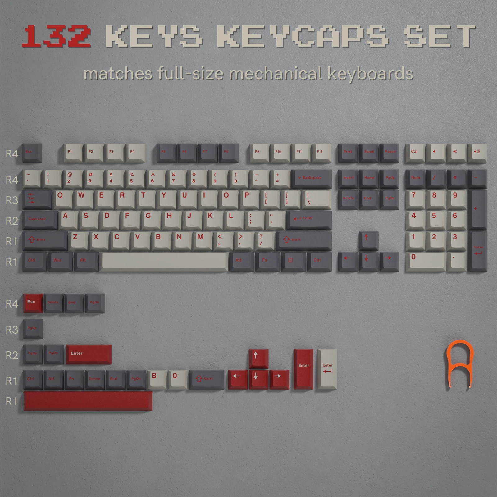 168 Keys Double Shot PBT Keycap Custom WOB Keycap Cherry Profile Keyboard Keycaps for Cherry Gateron MX Switches Gaming Keyboard: LIGHT GRAY