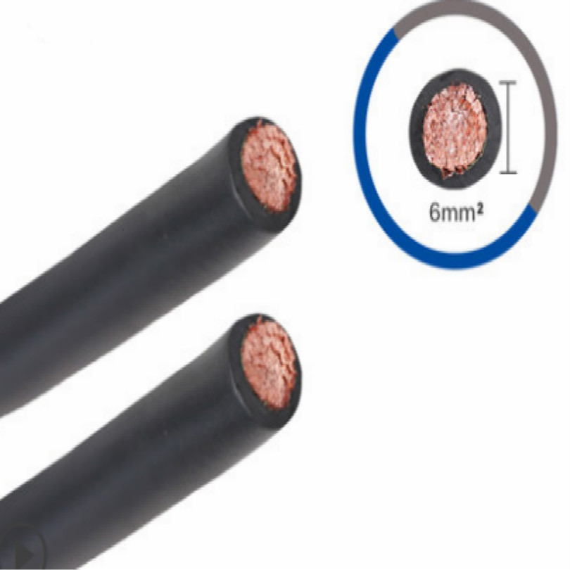 Cable de abrazadera de soldadura de sección transversal, 6mm cuadrados, cable de soldadura de tierra, cable de conexión a tierra, 2 m/lote