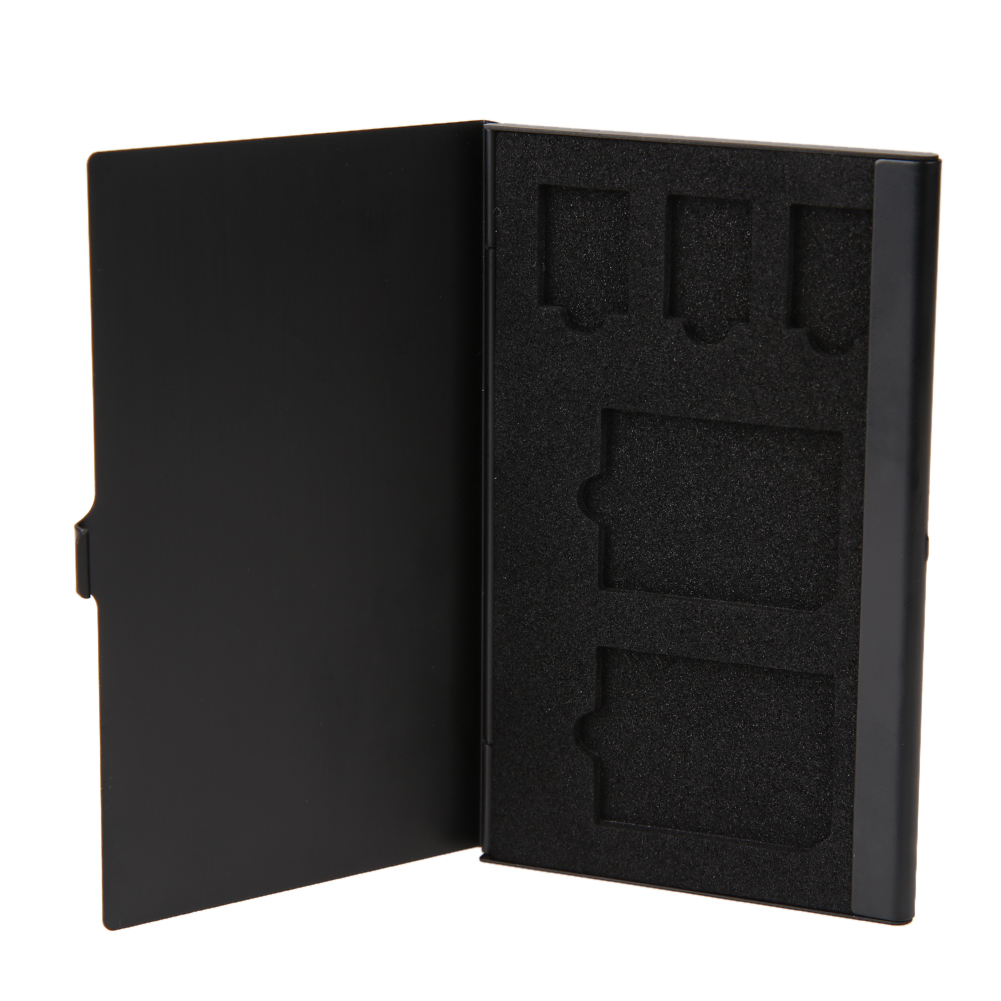 Monolaag Aluminium Voor 2 Sd + 3TF Micro Sd Kaarten Houder Pin Opbergdoos Case Houder Geheugenkaart Case Protector