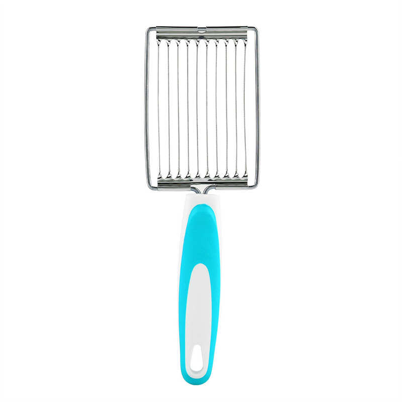 Stainless Steel Luncheon Meat Cutter Ham Fruit Tomato Cheese Kitchen Soft Food Cutting Tool Kitchen Food Cutter: Blue