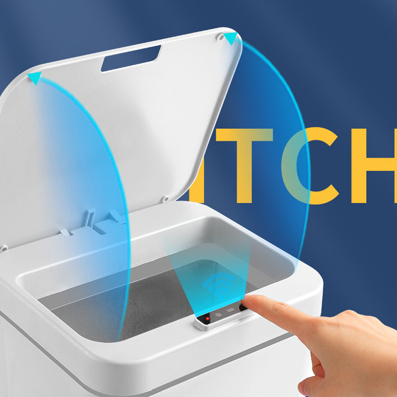 14/16L USB Charging Rubbish Can Automatic Smart Induction Trash Can Sensor Dustbin Touch Sensor Garbage Bucket for Home Kitchen