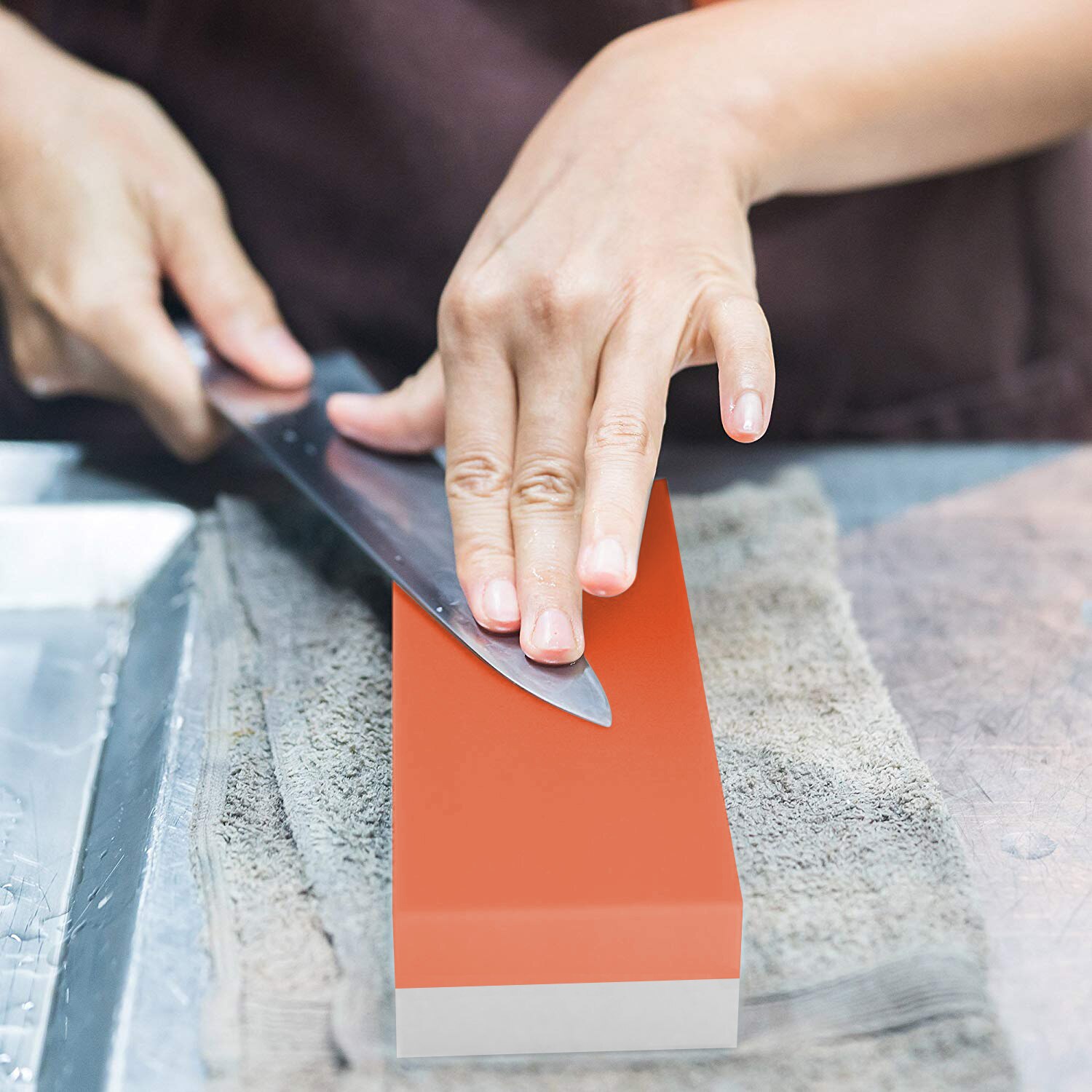 Whetstone Kitchen Knife Sharpener Grindstone Japanese Sharpening Stone For All Knives White Corundum Waterstones