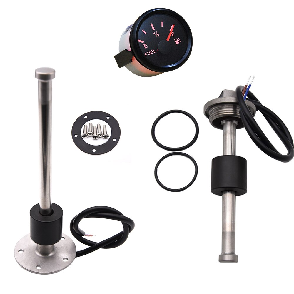 0-190Ohm Fuel Level Gauge Sensor 52MM Fuel Gauge Marine Boat Oil Liquid Tank Water Level Sensor 150mm 200mm 250mm 300mm 400mm