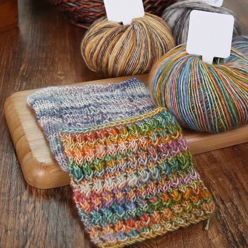 50g/Knäuel Häkeln Stricken Gekämmte Baumwolle Farbverlauf Garn Weiche Milch Wolle Garn Für Schal Pullover Hut Kleidung DIY hand Faden