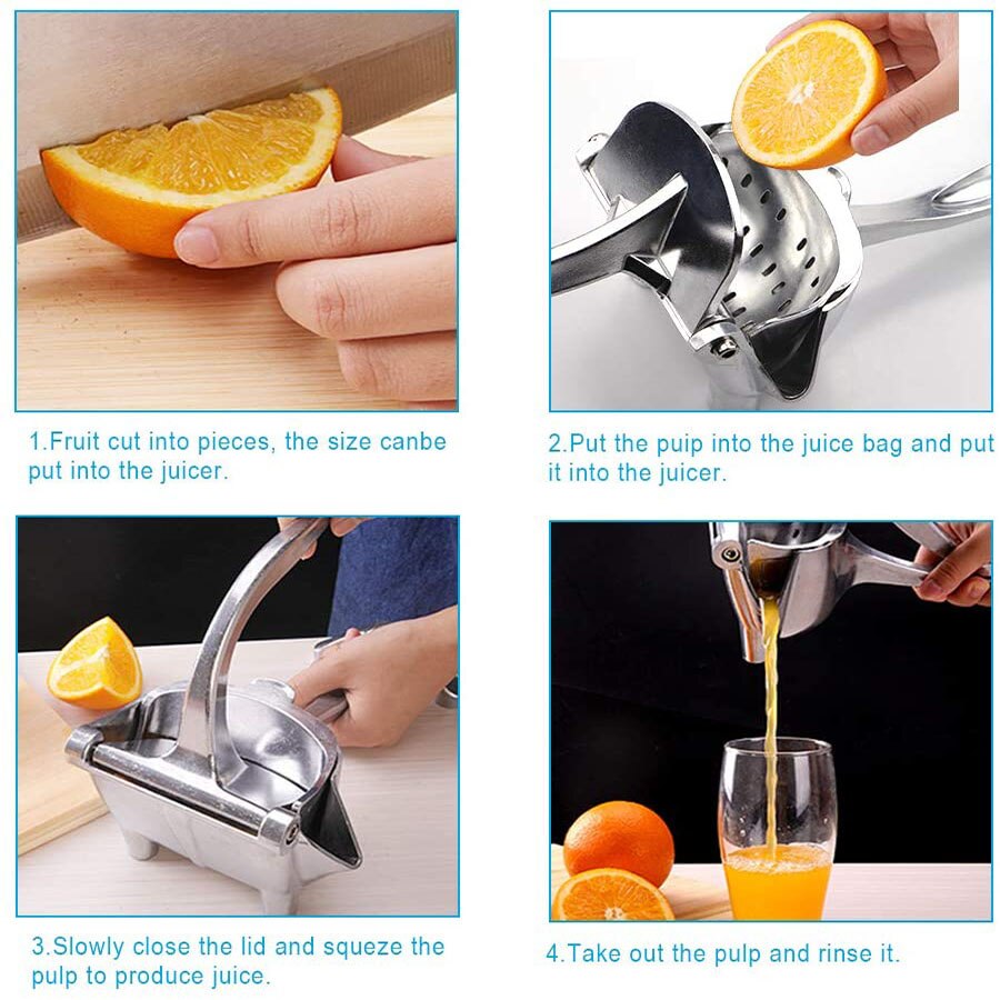 Manual Juice Squeezer Pomegranate Orange Lemon Sugar Cane Juice Kitchen Fruit Tool Aluminum Alloy Hand Pressure Juicer