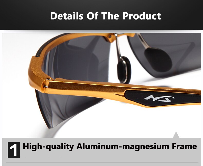 mannen Gepolariseerde Zonnebril TAC UV400 Zonnebril aluminium magnesium frame auto driver gepolariseerde zonnebril