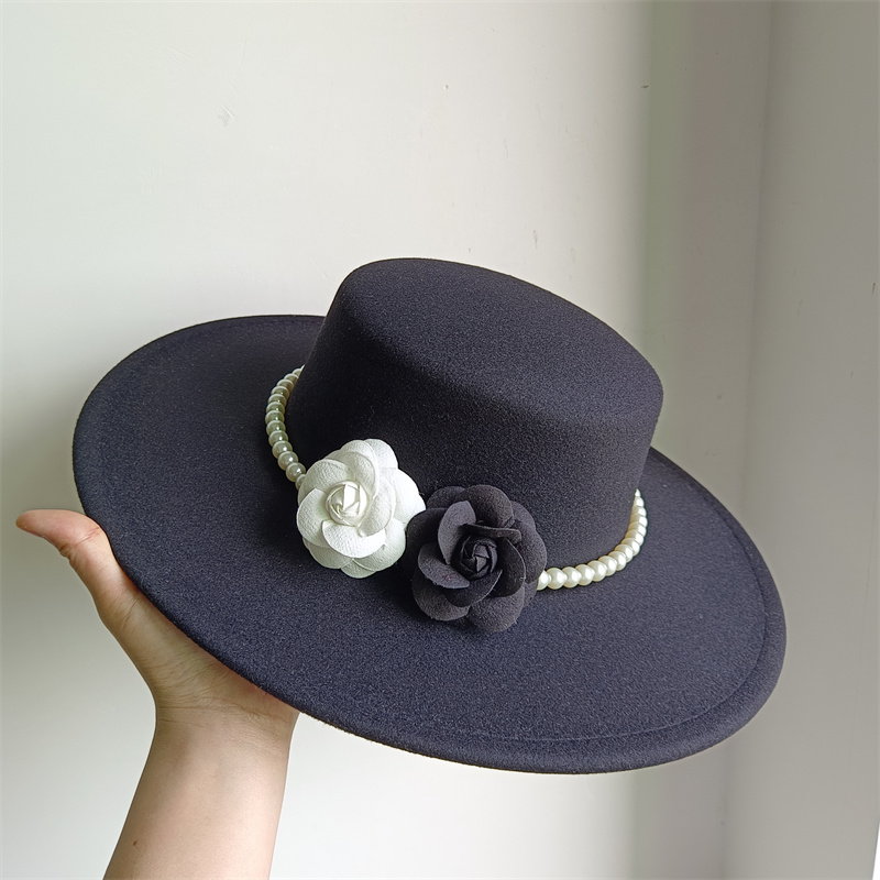 Fedora's met 9 cm rand, platte hoed met brede rand, panamese dames heren jazzhoed, kerkhoed, Britse dames fedora's, herenhoed