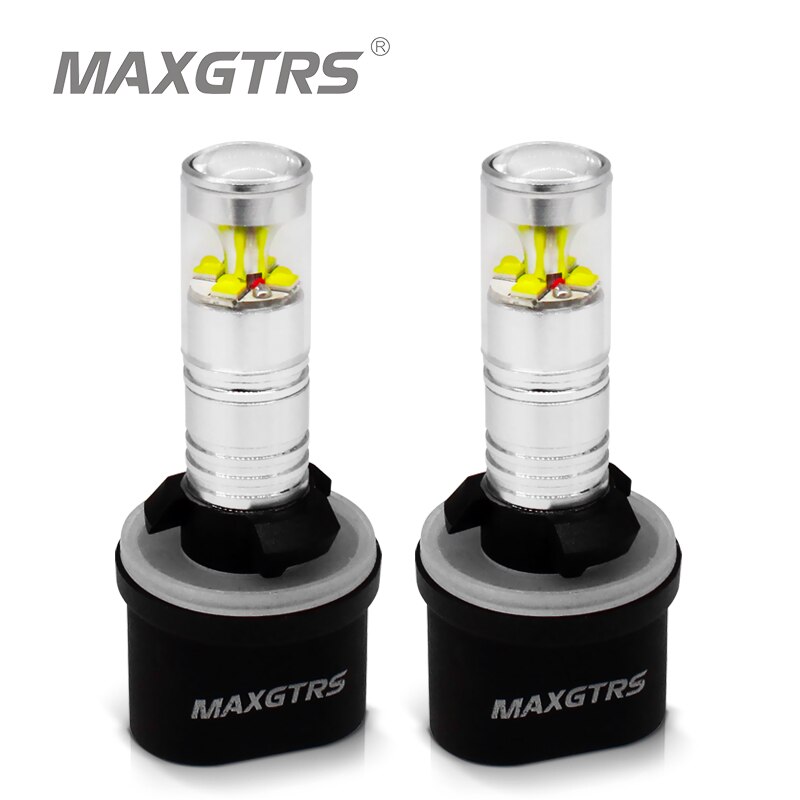 2x High Power H3 H1 H27 880 881 LED Car Light CREE Chip 30W LED White Fog Tail Turn DRL Head Car Light Daytime Running Lamp Bulb