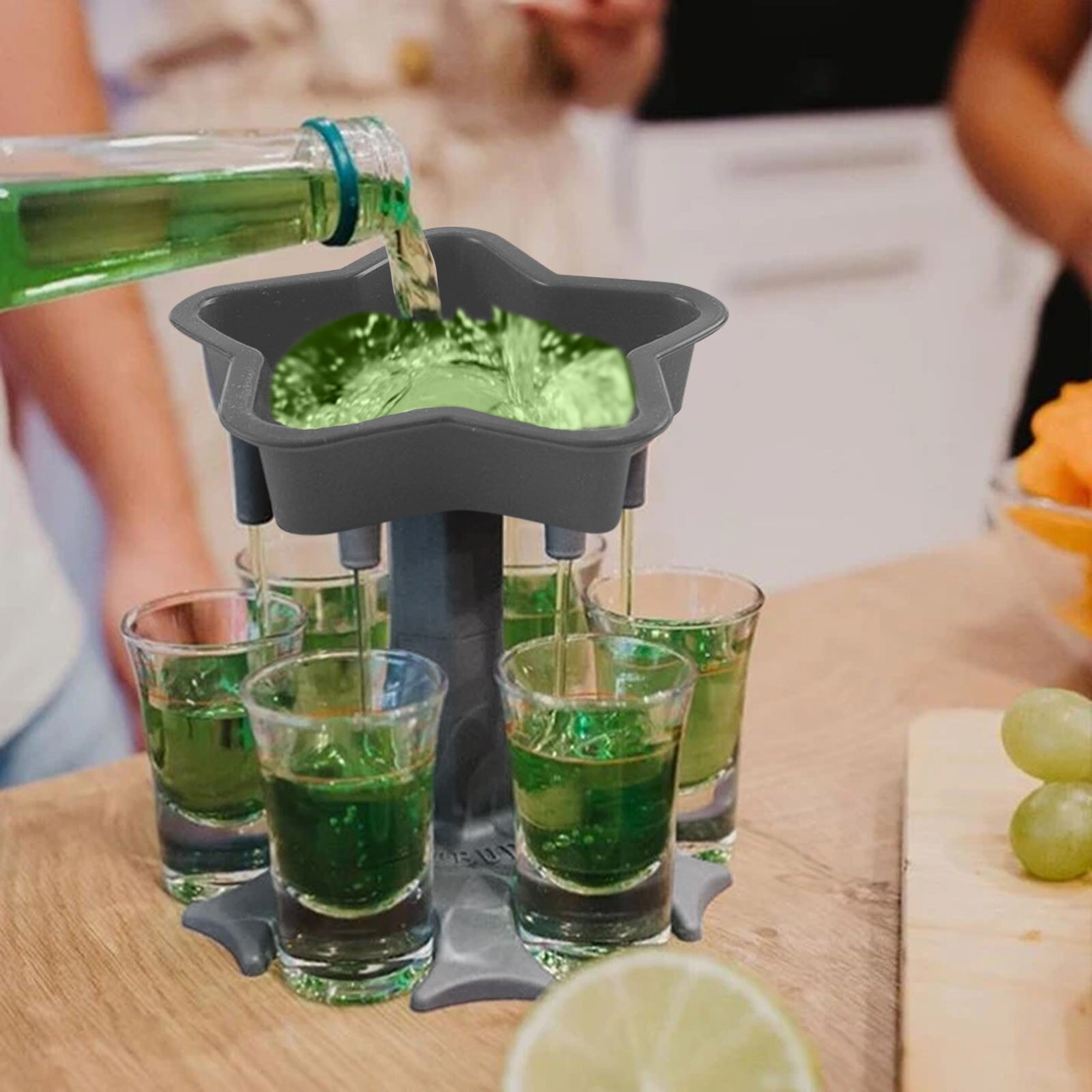 distributore per bicchieri a 5 colpi stella festa a cinque punte versare artefatto bicchiere da vino cremagliera più fresco birra distributore di bevande accessorio per sbarra