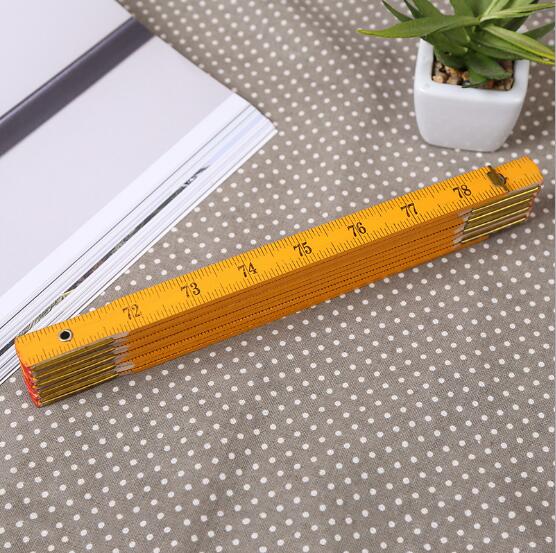 School Supplies Wooden Folding Ruler Drawing Tools Metric Scale ruler 1 Meter Or 2 Meters