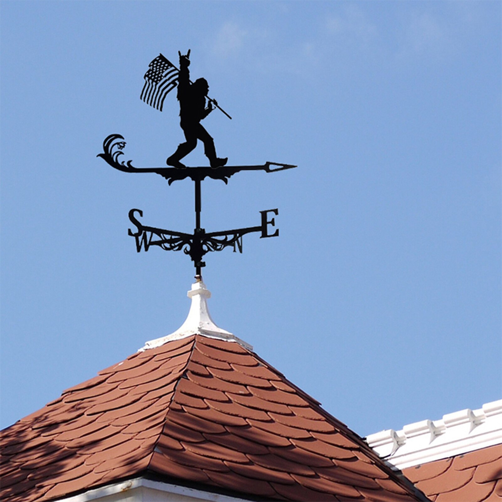 Weather Vane Farm Weather Vane Wind Direction Indicator Animal Garden Yard Roof Decoration Outdoor
