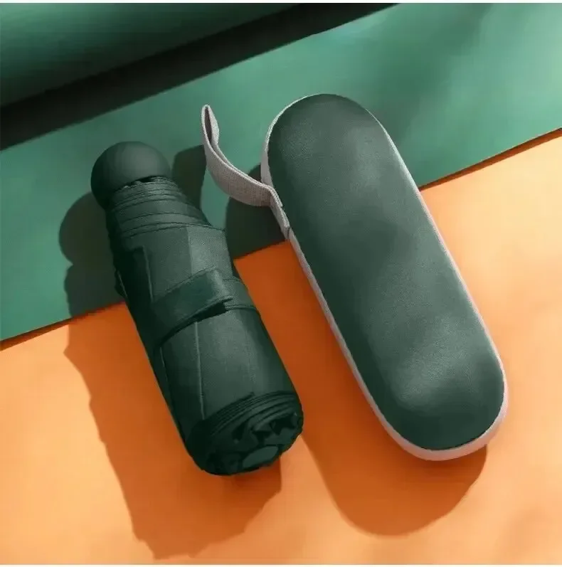 Sombrilla de viaje, paraguas compacto ultraligero, Mini paraguas plegable portátil impermeable, paraguas para hombres y mujeres: Naranja