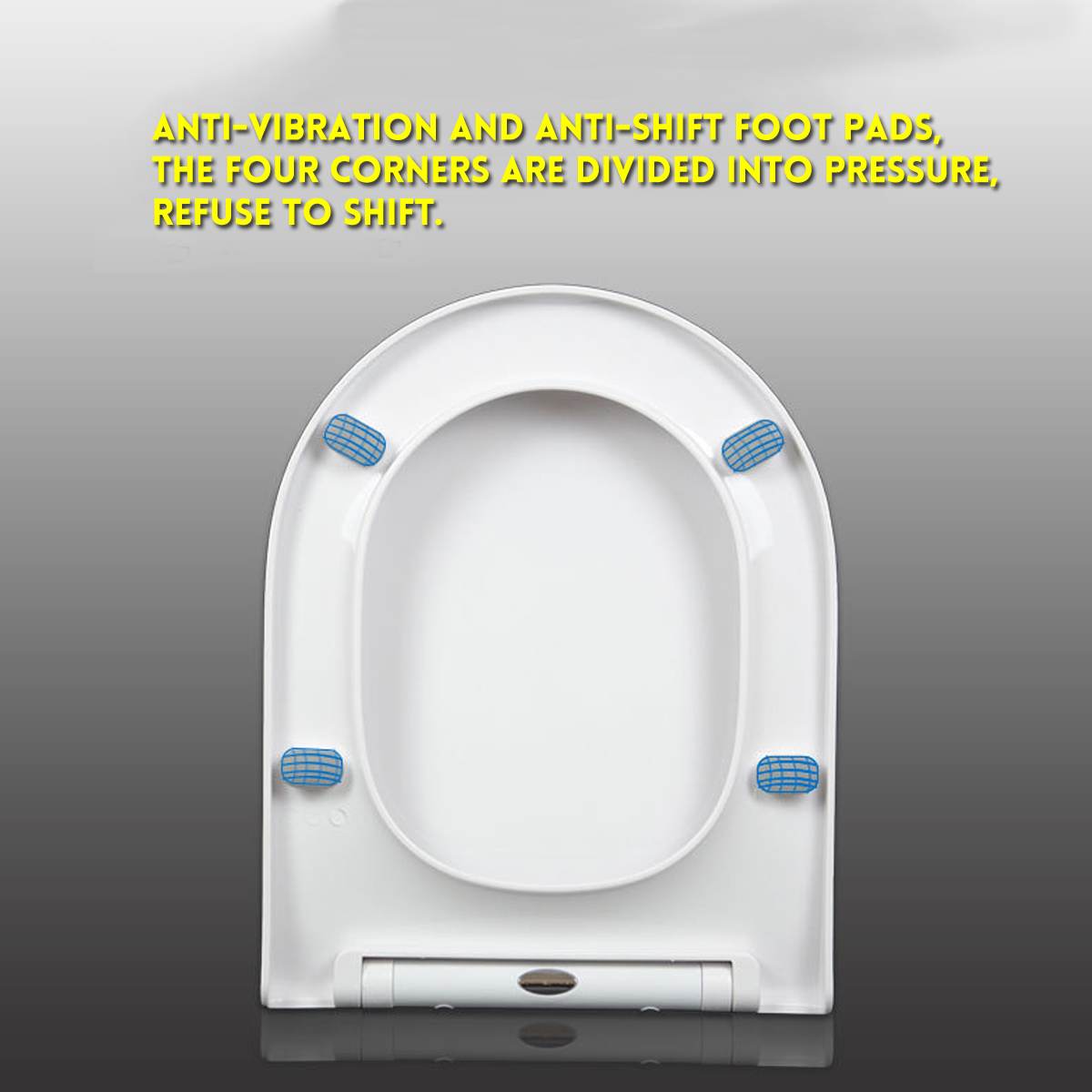 1Pcs PP Universal Slow-Close Toilet Seat Lid Cover Set Thicken Replacement Antibacterial Square Round U Type Toilet Seats Cover