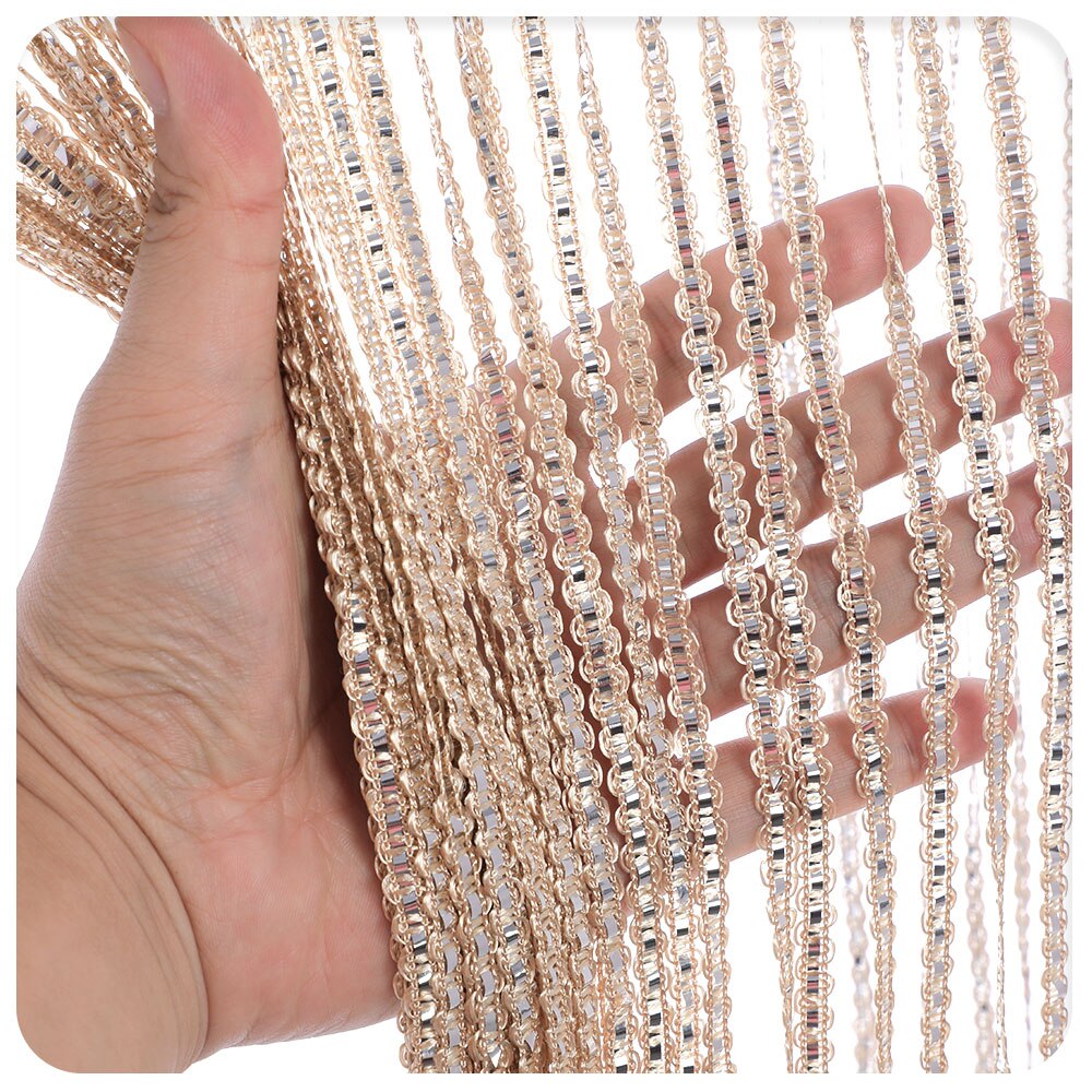 Silver/Black/Champagne Color/Rainbow Color Tassel Hanging String Door Curtain Partition Divider Windows Decoration