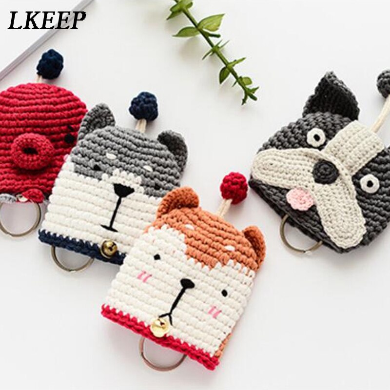 Cute Cartoon Key Holder Handmade Pullable Portable Key Storage Bag Key Wallet Housekeeper Key Organizer