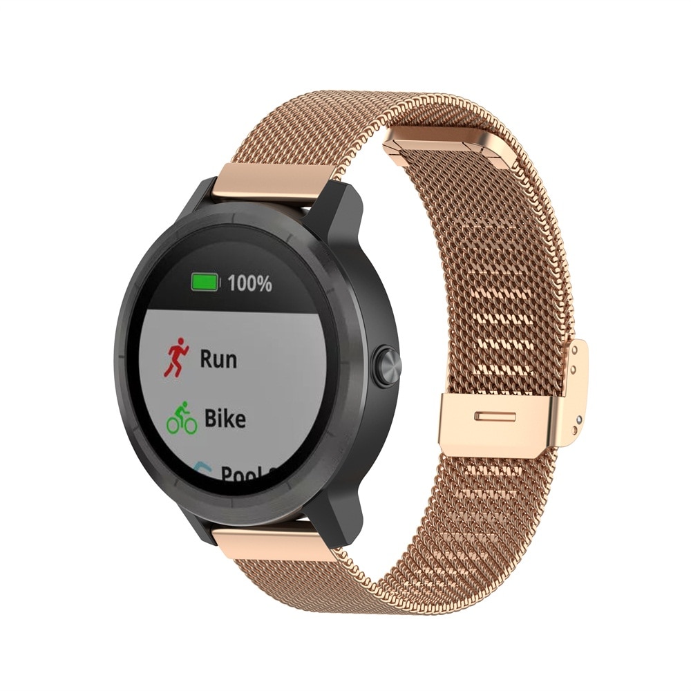 Fifata 20mm 22mm pulseira de relógio para garmin vivoactive 3 4 forerunner 245 245m 645 venu aço inoxidável pulseira de metal