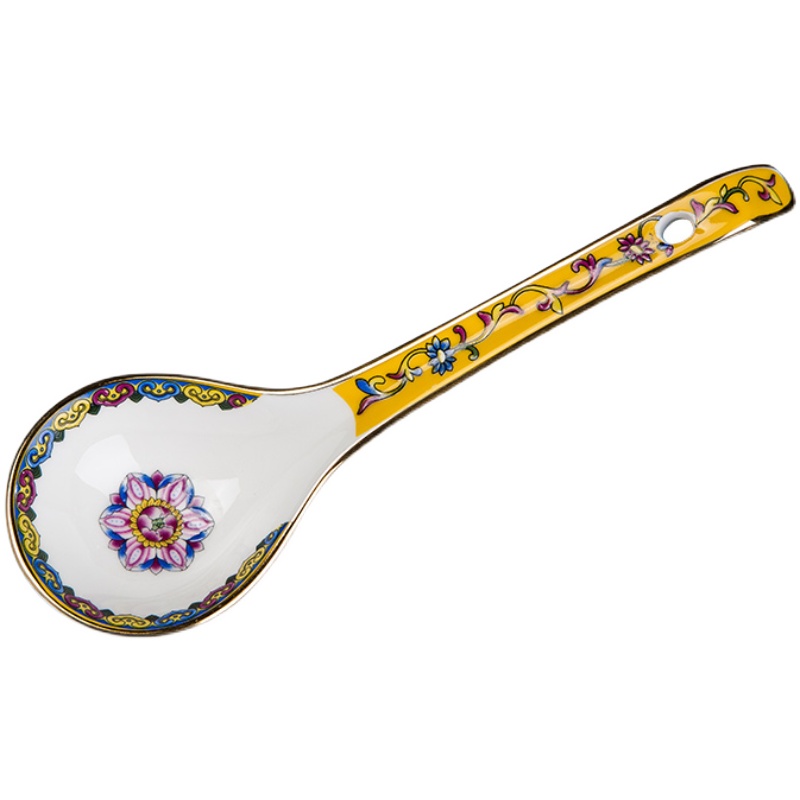 2 Stks/partij Chinese Stijl Keramische Lepel Thuis Servies Soeplepels Keuken Accessoires Tool Emaille Paleis Rijst Scoop Servies