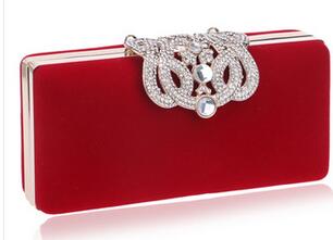 SEKUSA embrayage sacs de soirée couronne strass sacs de soirée sac à main sac à bandoulière pour mariage diamants dame sac à main Mini sacs de soirée: YM1010red