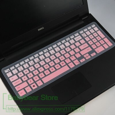 15.6 inch Silicone laptop keyboard cover skin For Dell Vostro 15 5568 3568 V3568 Vostro15 5000 v5568 Vostro 3559 2628: fadepink