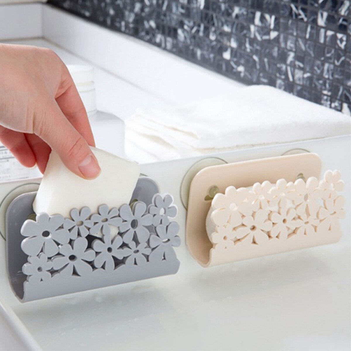 Keuken badkamer droogrek toilet wastafel zuignappen houder rek zuignap vaatdoeken houder schuursponsjes zeepopslag