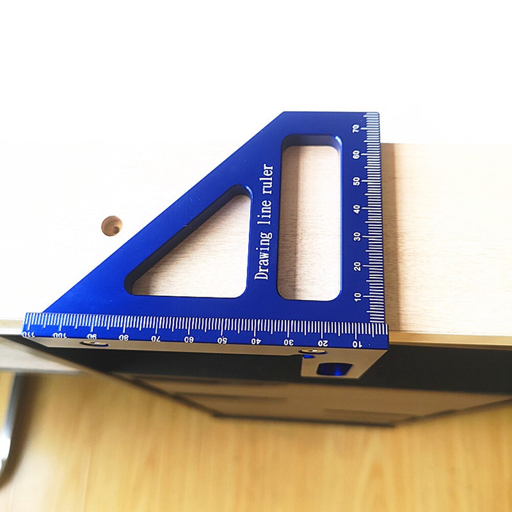 Woodworking Square Protractor Aluminum Alloy Miter Triangle Ruler High Precision Layout Measuring Tool for Engineer Carpenter