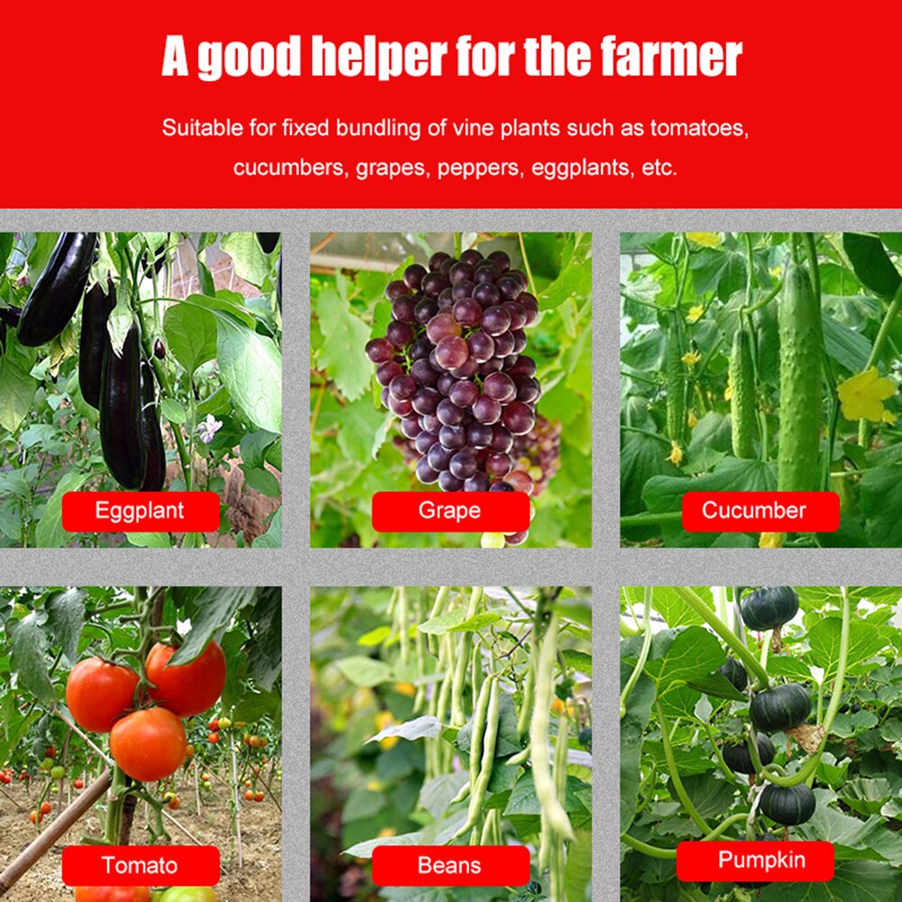 Plant Garden Tape Tool Tomato Hand Tying Machine Cucumber Branch Greenhouse Fruit Grape Vegetable Flower Vine Tying Device