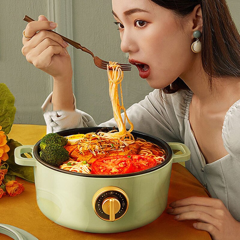Mini Electric Cooker 2.5L Multi Cooker Integrated Electric Pot Household Electric Wok Student Dormitory Noodle Pot