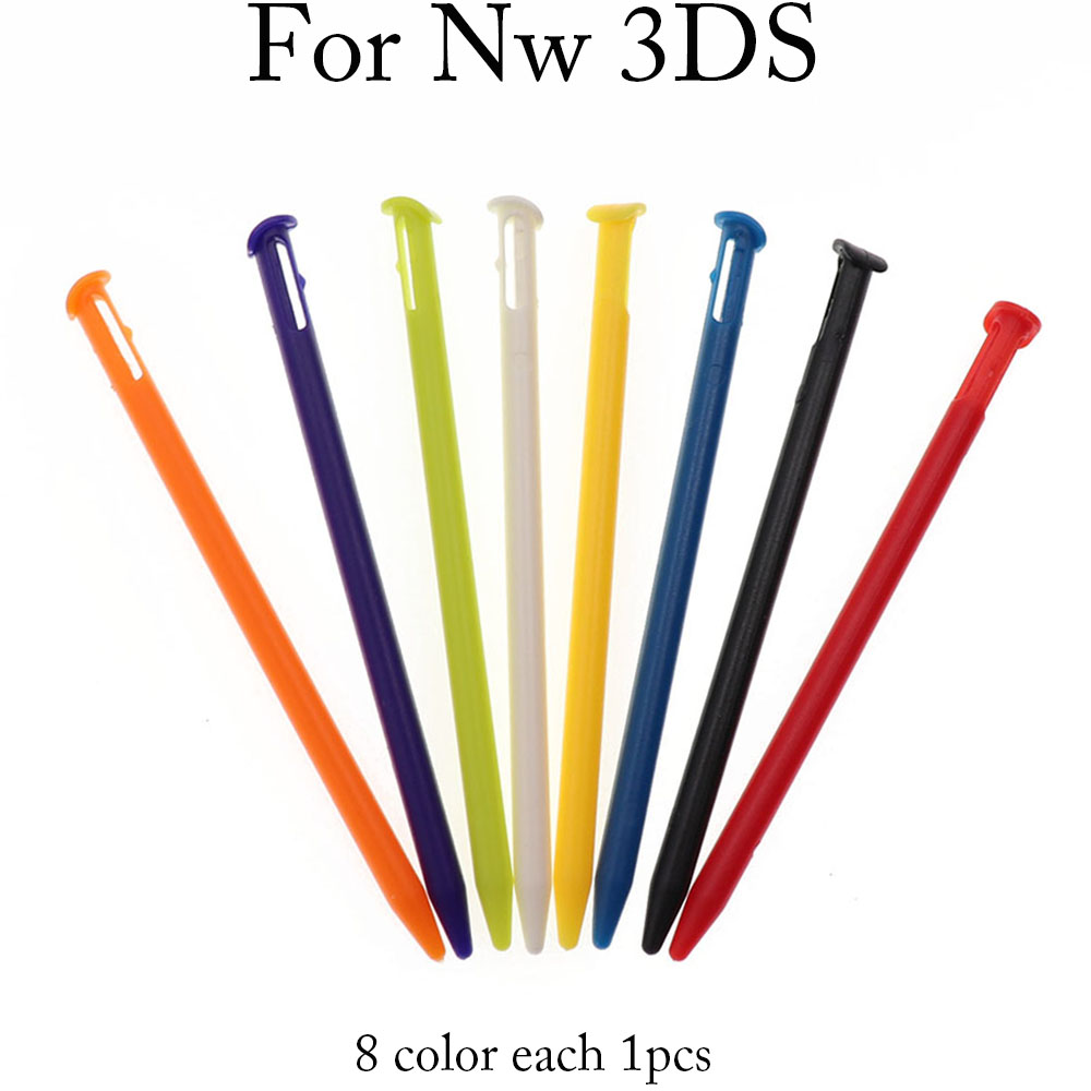 1 conjunto de caneta stylus para tela sensível ao toque de plástico e metal, caneta para console de jogos para ndsl ndsi ndswii 2ds 3ds xl ll novo 3dsxl ll novo 2dsxl
