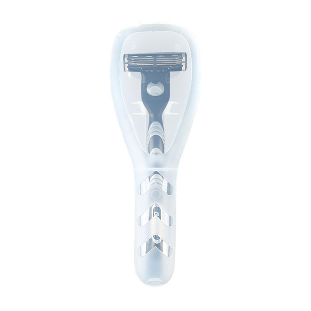 Draagbare Reizen mannen Razor Case Scheermesjes Plastic Opbergdoos Scheren Machine Container Houder Scheerapparaat Doos: Default Title