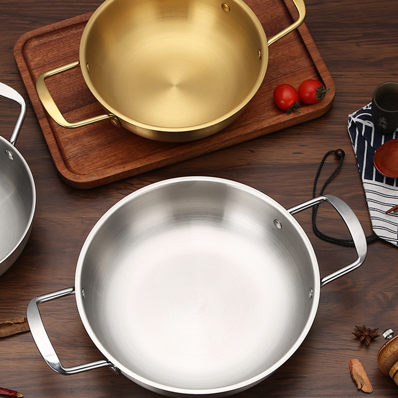 Ollas de Metal para cocina, Mini ollas coreanas de acero inoxidable, Conjunto de cerámica, utensilios de cocina para el hogar OC50MG