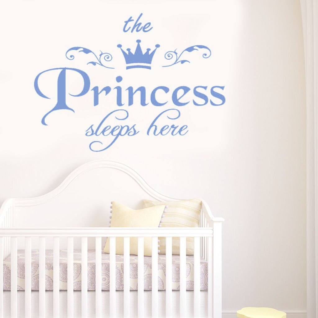 The Princess Decal Wall Sticker For Baby Girls Living Room Bedroom Vinyl Carving Wall Decal Poster Wallpaper DIY Home Decro: B