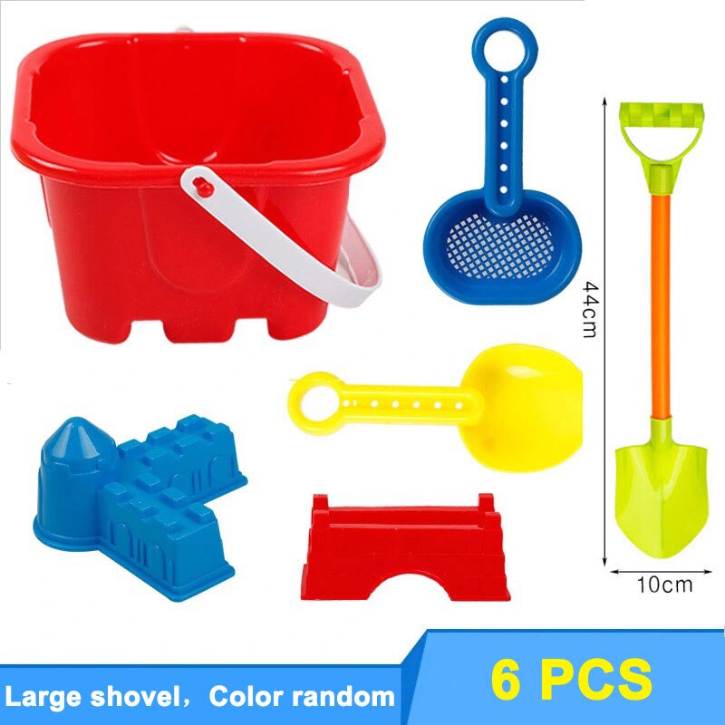 Kids Beach Playing Toys Shovel Barrel and Sands Molds Baby Summer Beach Hourglass Digging Sand Toy Set Beach Sand Dune Tool Toys: 6PCS B