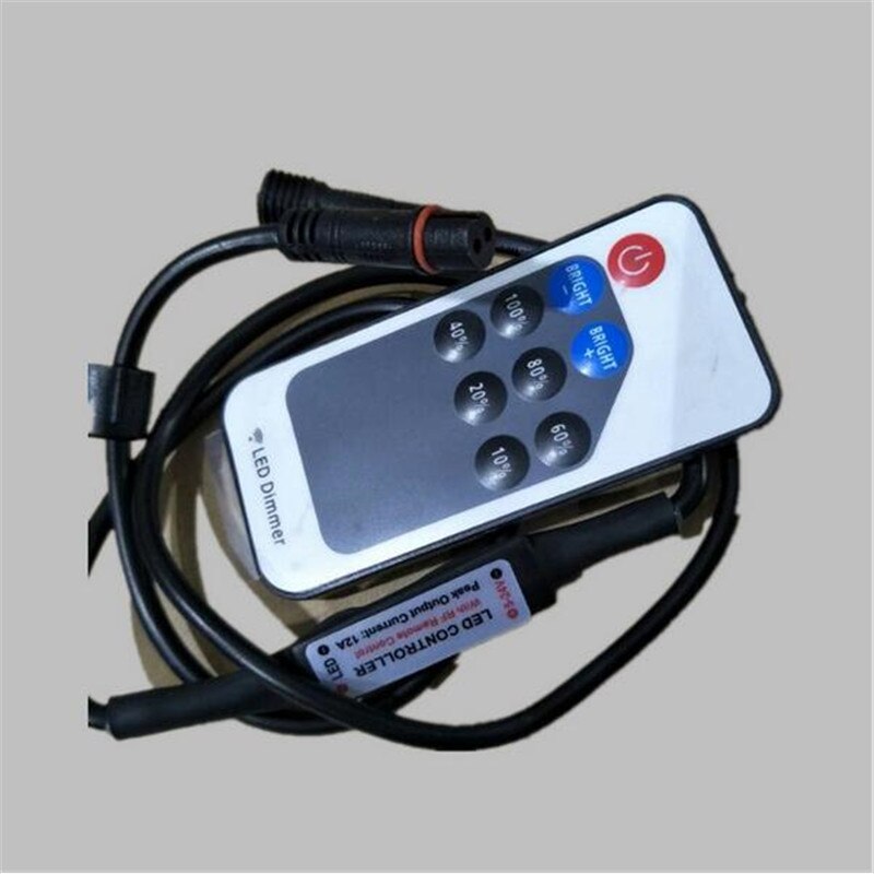 2 Pin Waterproof Connector Adapter Screw locking Electrical Wire Connector Plug Waterproof lighting Extension Cable + Dimmer