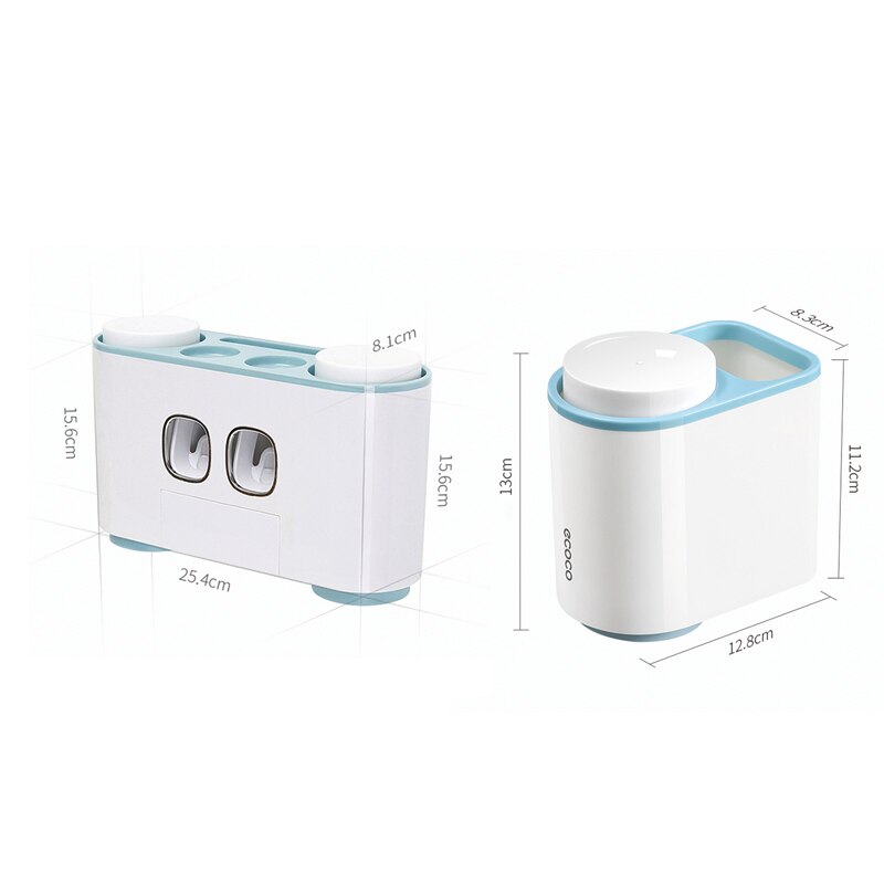 Nowy uchwyt na szczoteczki robić zębów ścienny magnetyczny kubek na szczoteczki robić zębów podwójny dozownik pasztecik robić zębów makaron robić zębów wyciskacz półka łazienka Accessorie ustawić