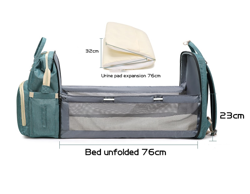 Bleie babyposer med seng mamma bag vanntett nylon barsel bleie mamma ryggsekk baby pleie stelleveske til babypleie