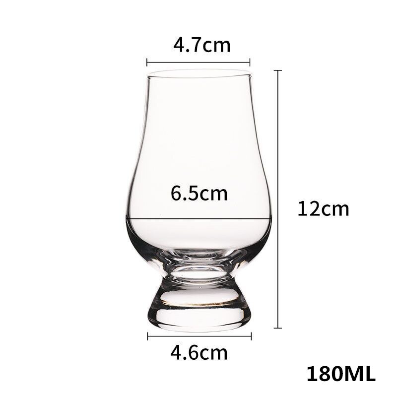 2Pcs/Lot 180ML Whiskey Glass Scotch Glasses Bourbon Rocks Glass Shaped Crystal Clear Glassware for Wine Bar Club Party