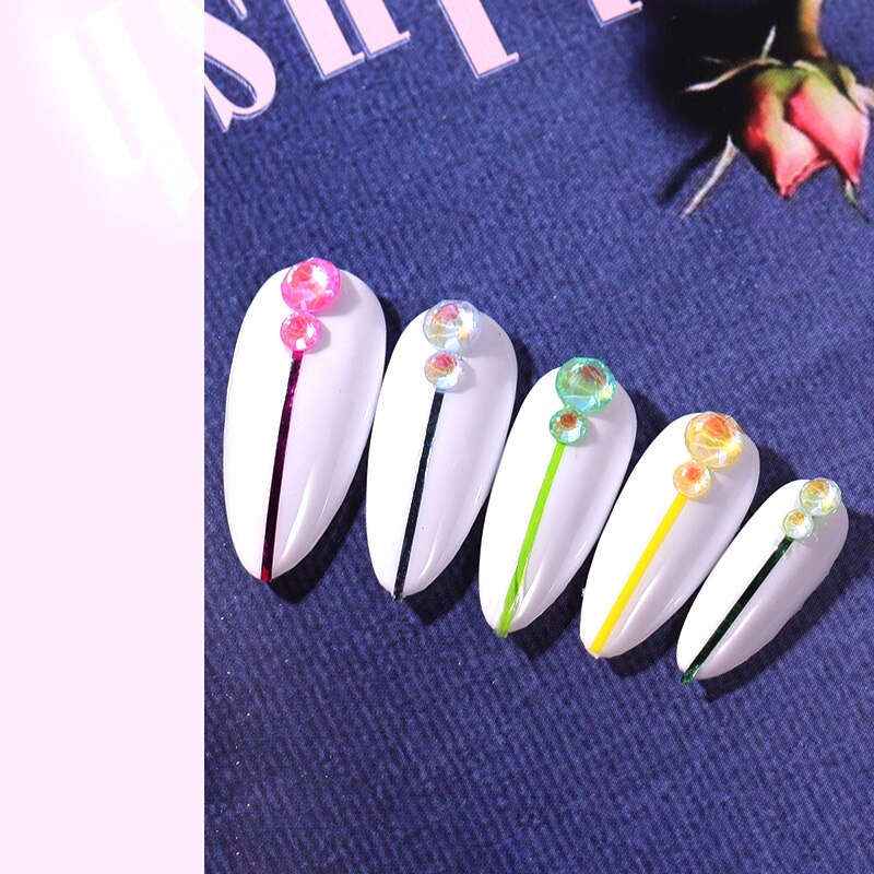 Tl Crystal Lichtgevende Niet Hotfix Nail Neon Steentjes Nail 3D Glow In The Dark Nail Art Decoraties