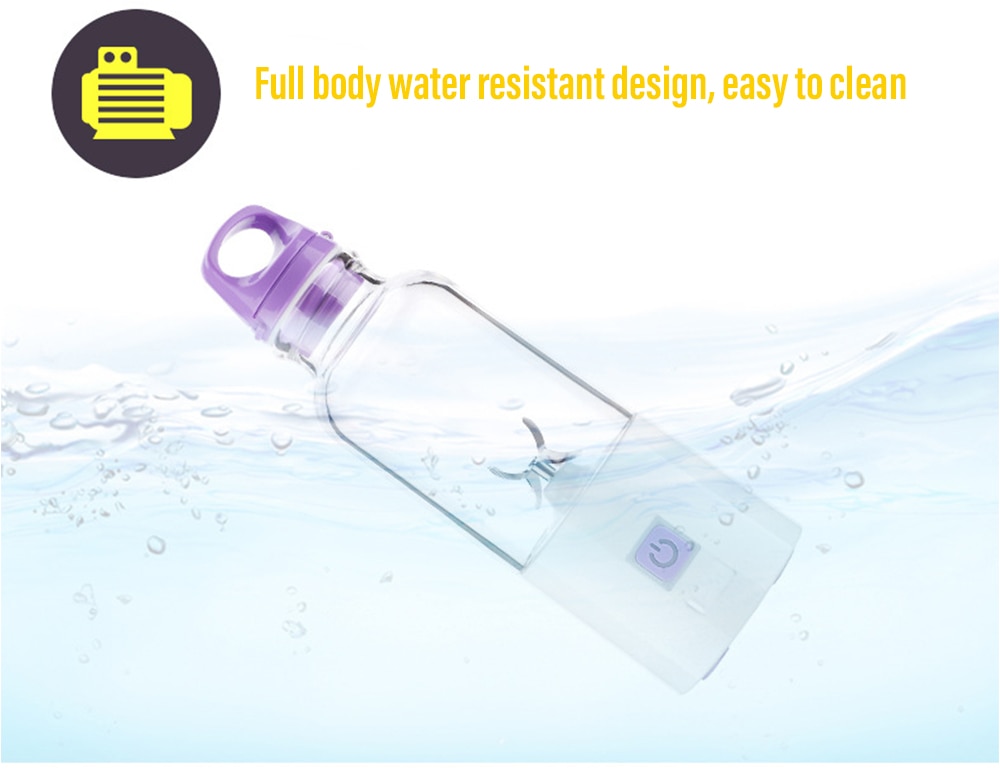 4- blader 500ml elektrisk appelsin sitron juicer kopp bærbar blender frukt grønnsak juice mixer flaske usb oppladbar