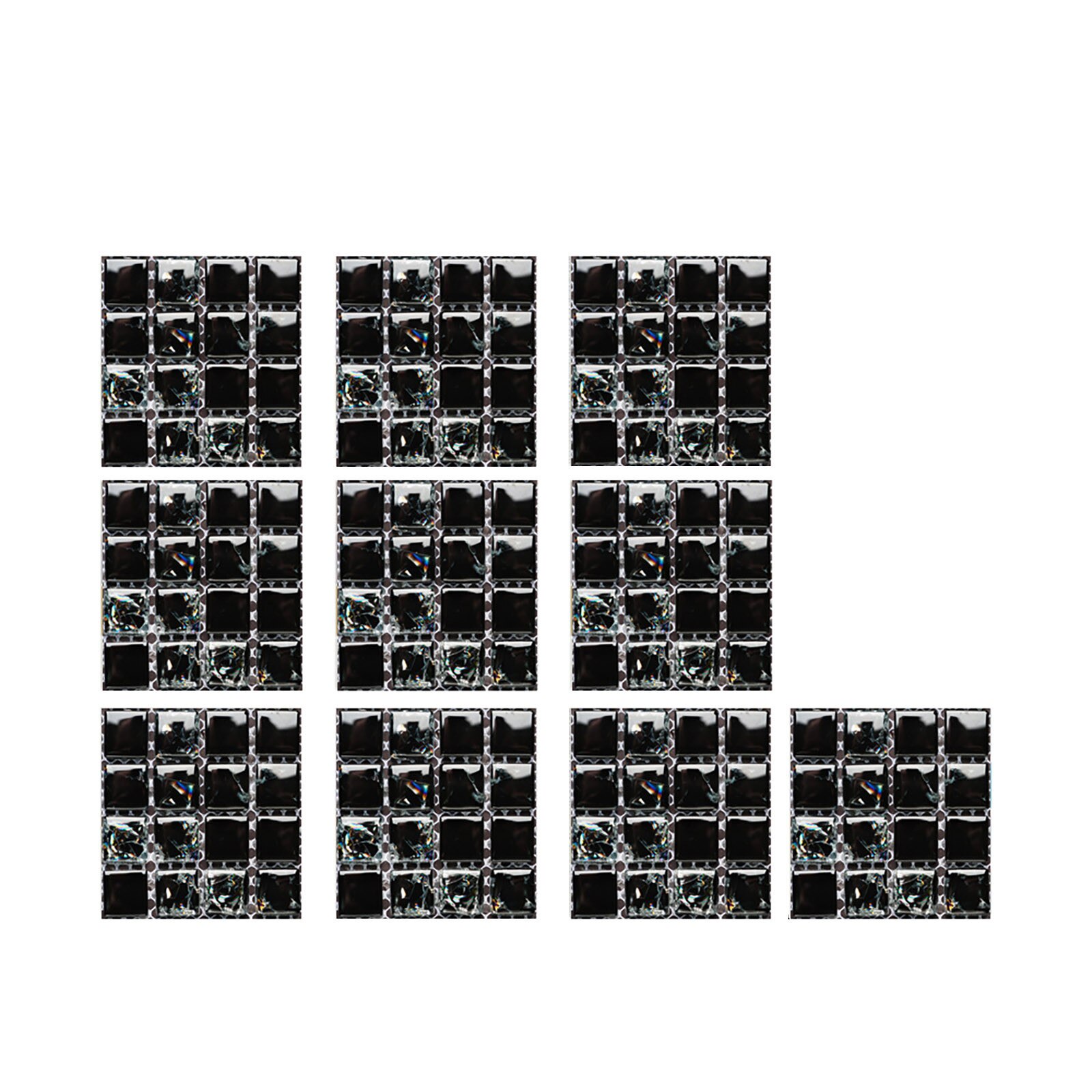 10pc 3d Crystal Tile Stickers Diy Waterproof Self-adhesive Wall Stickers Wall Art Decals For Bar Counter Kitchen Bathroom Decor: M