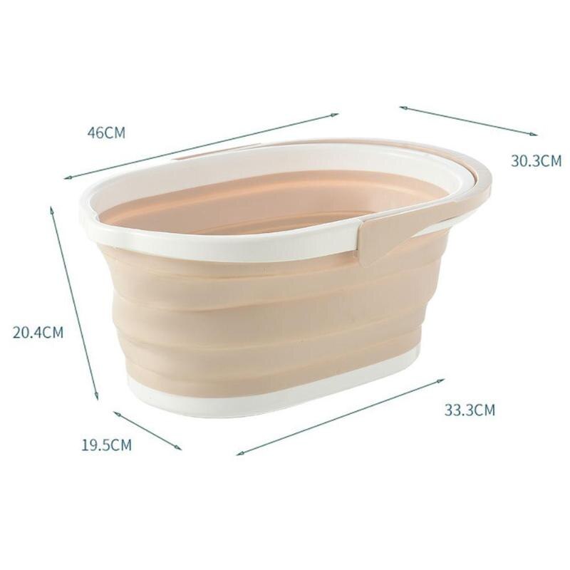 Składane plastikowe wiadro robić mopa kuchnia szaflik przenośne mycie umywalka kąpiel stóp składane akcesoria robić czyszczenia gospodarstwa domowego: C