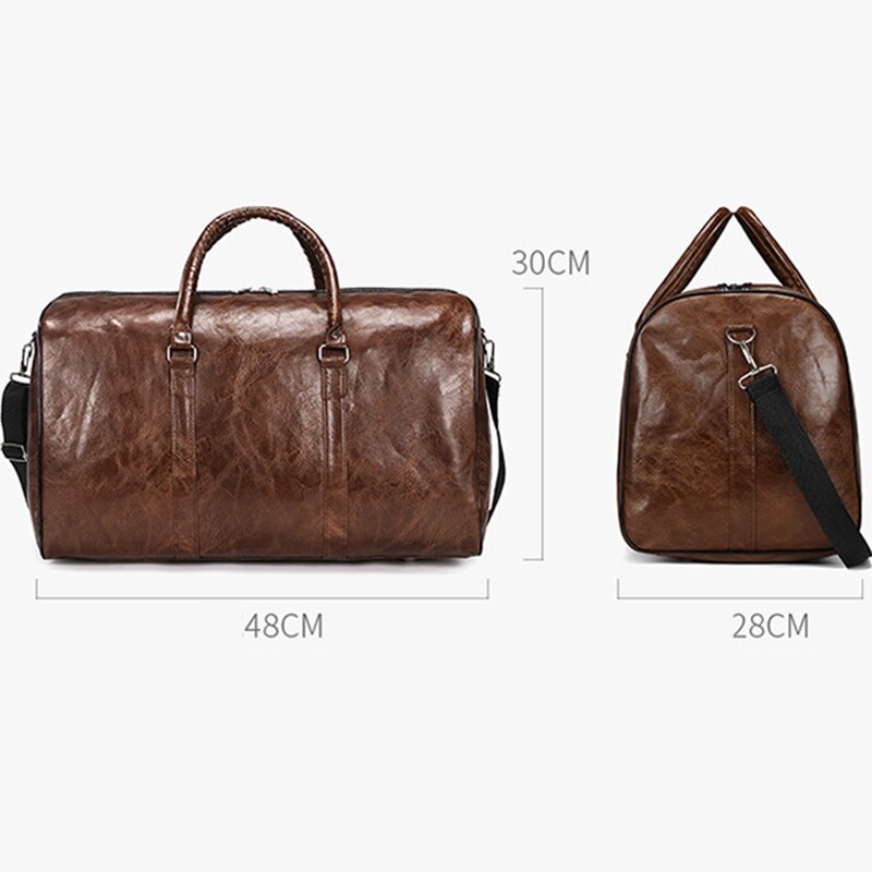 Large capacity Outdoor Short-distance Travel Bags Soft Pu Leather Women Duffel Bag Casual Men Sports Fitness Handbag