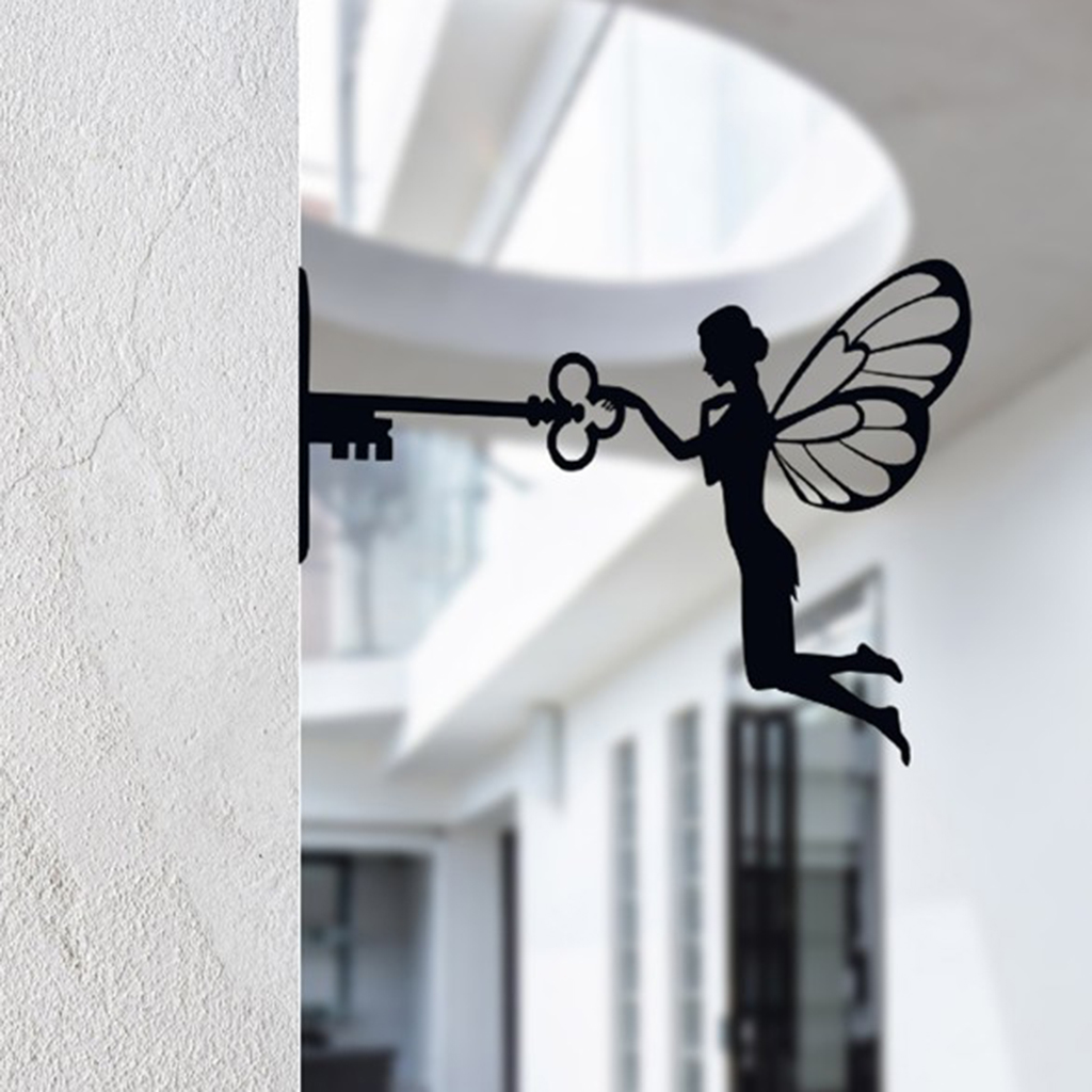 Silhouette féerique en métal pour décoration murale d&#39;arbre, décoration de jardin, d&#39;arrière-cour